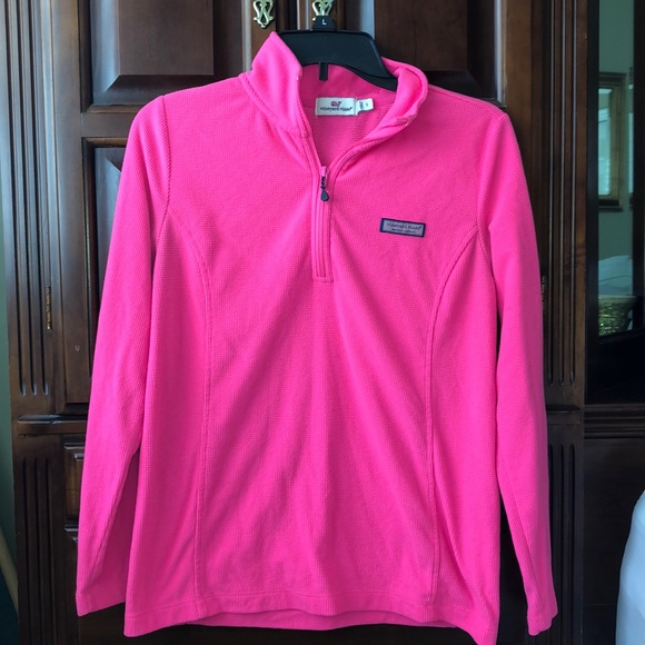 Hot Pink Vineyard Vines Waffle Quarter 